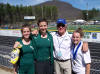 Jenna Autry, Erin McKee, Coach Pantas and Penny Lane Buckner