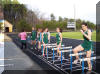 Erin McKee (far right) drills, pre race Polk HS Dec 08 www.greathurdlers.com