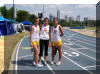 Meredith Mercer, on left, with Sophia Treakle and Whitney Stafford