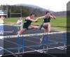 Erin McKee left, with Jessica Brown, 55M Hurdles, 2008 Indoor